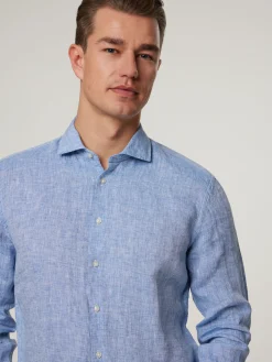 Leinenhemd im Slim Fit