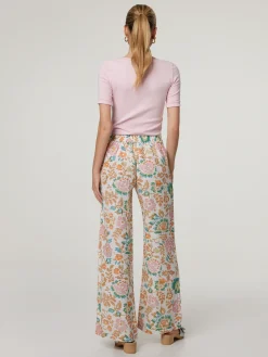 Leinenhose mit Print