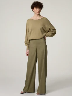 Leinenhose mit weitem Bein