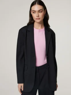 Long-Blazer aus Jersey