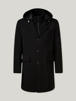 Mantel mit abnehmbarer Kapuze