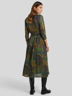 Maxikleid aus Viskose mit Gurt