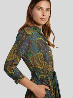 Maxikleid aus Viskose mit Gurt