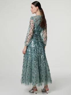 Maxikleid mit Pailletten