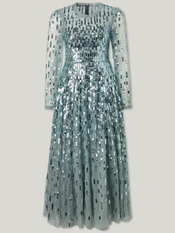 Maxikleid mit Pailletten