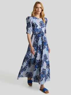 Maxikleid mit Raffung