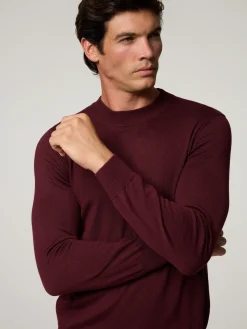 Merinopullover mit Stehkragen