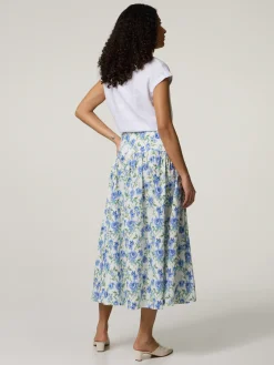 Midijupe aus Baumwolle