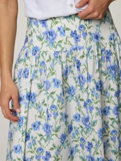 Midijupe aus Baumwolle