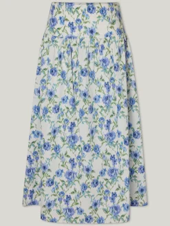 Midijupe aus Baumwolle