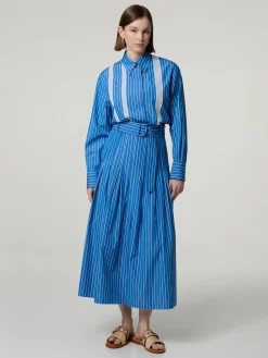 Midijupe aus Baumwolle