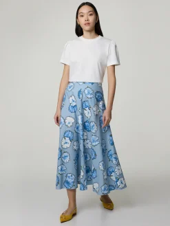 Midijupe aus Baumwolle