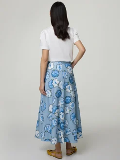 Midijupe aus Baumwolle