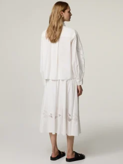 Midijupe aus Baumwolle