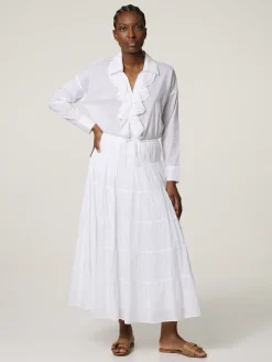 Midijupe aus Baumwolle