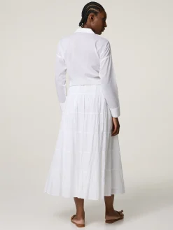 Midijupe aus Baumwolle