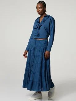 Midijupe aus Baumwolle