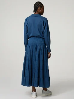 Midijupe aus Baumwolle