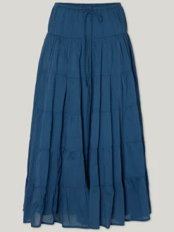 Midijupe aus Baumwolle