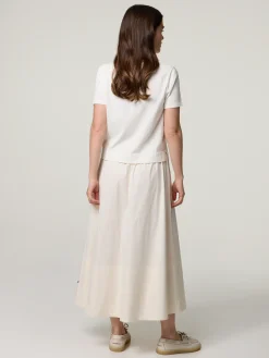 Midijupe aus Baumwolle