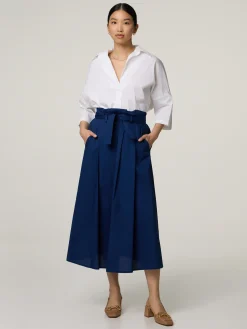 Midijupe aus Baumwolle