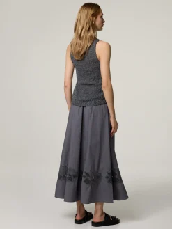 Midijupe aus Baumwolle