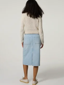 Midijupe aus Denim