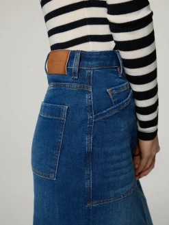Midijupe aus Denim