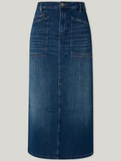 Midijupe aus Denim
