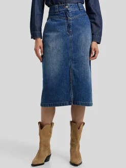 Midijupe aus Denim FLOYD