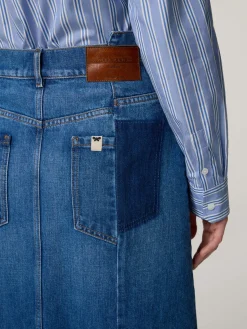 Midijupe aus Denim GESSO