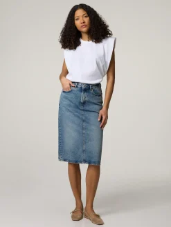 Midijupe aus Denim SAELSIE