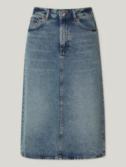 Midijupe aus Denim SAELSIE