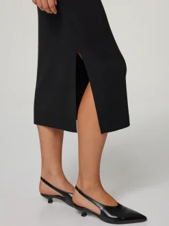 Midijupe aus Feinstrick