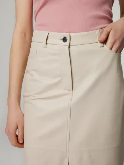 Midijupe aus Leder JEZRA