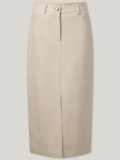 Midijupe aus Leder JEZRA