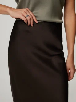 Midijupe aus Satin AGNETA