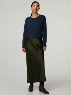 Midijupe aus Satin AGNETA