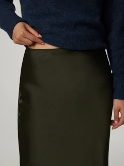 Midijupe aus Satin AGNETA