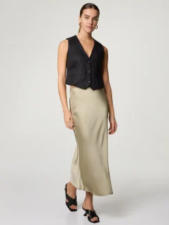 Midijupe aus Satin SAAGNETA
