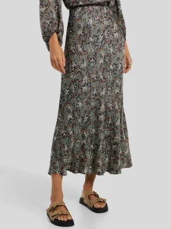 Midijupe mit Allover-Print