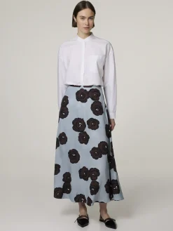 Midijupe mit Blumenprint