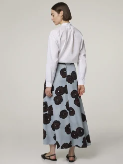 Midijupe mit Blumenprint