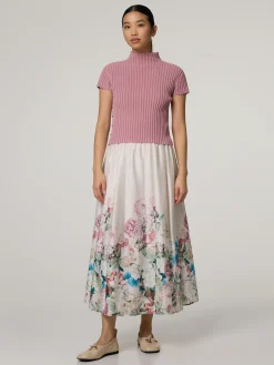 Midijupe mit Blumenprint NATIF