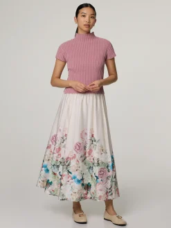 Midijupe mit Blumenprint NATIF