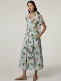 Midijupe mit Flower-Print