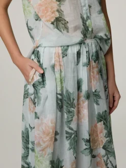 Midijupe mit Flower-Print