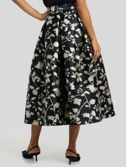 Midijupe mit Muster MIKADO