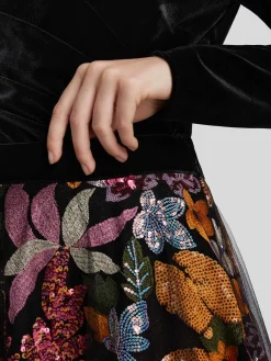 Midijupe mit Pailletten