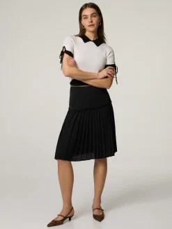 Midijupe mit Plissee